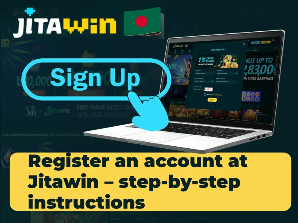 Register an account at Jitawin – step-by-step instructions